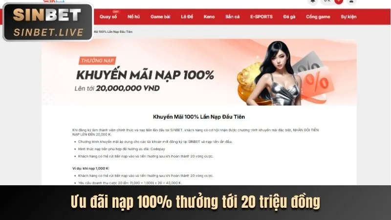 Ưu đãi nạp tiền lần đầu zo88